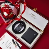 Armani, бумажник, ремень, подарочная коробка, высококлассный комплект, из натуральной кожи, подарок на день рождения