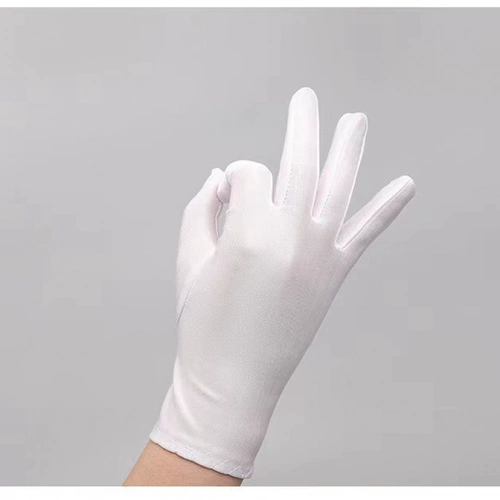 Белое ювелирное украшение, высококлассные эластичные перчатки подходит для мужчин и женщин