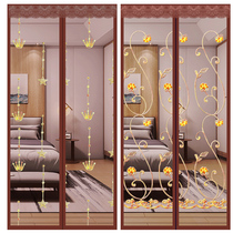 Door mosquito net anti-mosquito door curtain thickened sand door curtain free hole installation self-adhesive sand net suction iron stone door Lian Zi curtain insect control