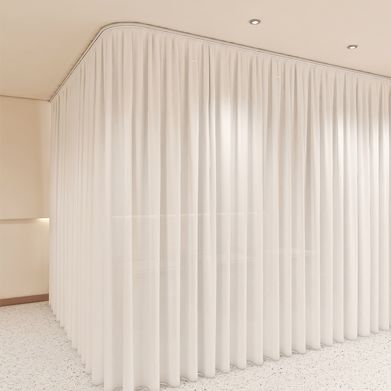 Beauty Salon Partition Curtain, Sheer Curtain, Light-Transmitting but Not See-Through, Medical Clinic Partition Curtain, Health Center, Nail Salon, Clothing Store, White Sheer Curtain