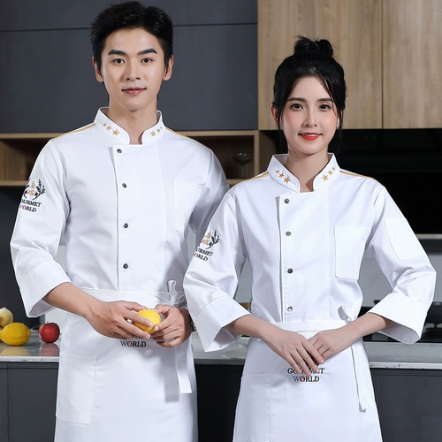 Шеф-повара Работа в одежде мужская водонепроницаемая нефтяная нефтяная ресторан с длинными рукавами.