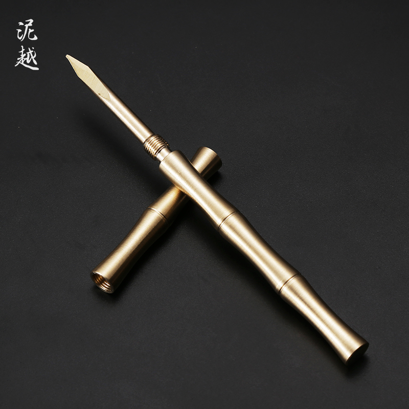 Total Copper Tea Knife Pu-erh Tea Tool Tea Needle Black Tea Tea Cone Pry Tea Tool Kongfu Tea Utensils Tea Dao Spare Parts Big