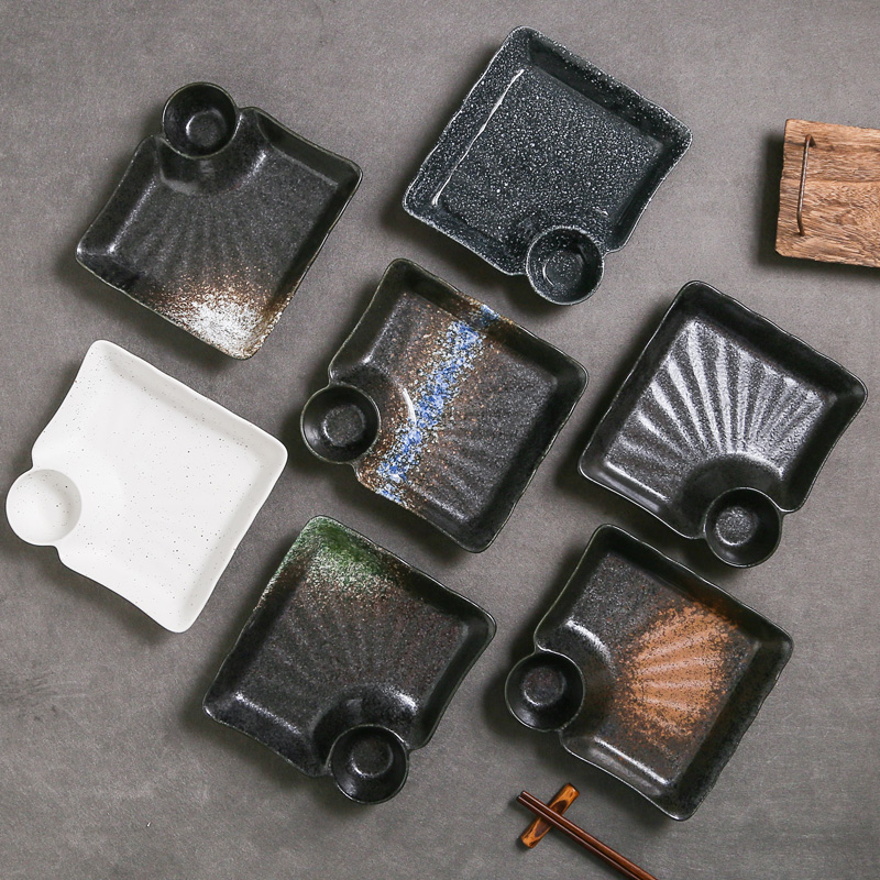 Day Style Home Ceramics Creative water dumplings Dinner Plate Snack Fries Dish Sushi Dishes With Vinegar Dish Breakfast Tray
