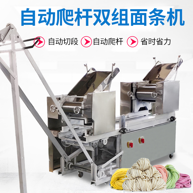 Fully automatic noodle machine commercial large double head fresh wet noodle machine multi-functional automatic pole climbing noodle machine