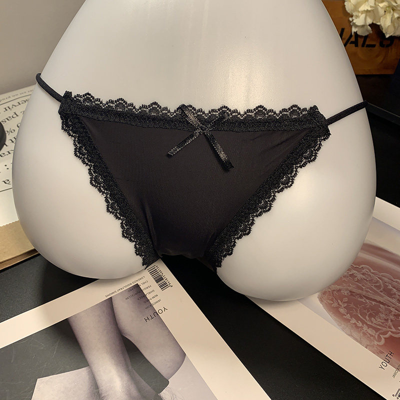 emwz lace panties female transparent sexy low waist hot breathable ice silk cotton bottom crotch girls panties