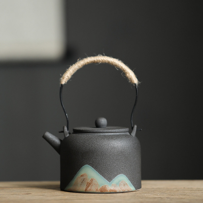 Tianzhou Japanese - style beam pot Ceramic Kung fu teapot small single - pot household tea brewers crude ceramic kung fu tea set customized