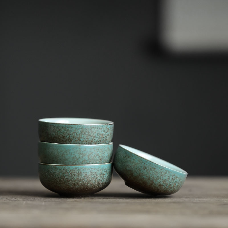 Tianzhou Ceramic Tea Cup cup master cup cup cup of small tea bowl retro kiln turned tea cup crude ceramic tea cup cup
