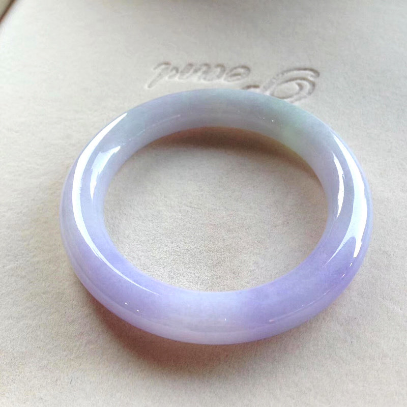 Natural Violet Jadeite Bracelet Round Strip Old Pit A Ice Type Floating Flower Jade Bracelet Jade Bracelet Women's Model with Certificate - Taobao