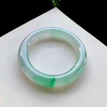 Natural Burmese high ice species floating green jadeite bracelet round bar Laokeng A goods genuine circle imperial concubine jade pendant hot sale