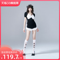 Brezzeholiday Connected Swimsuit Woman Spa Student Close Skin Steel Tool Closed Swimsuit