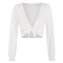 breezeholiday beach hot spring versatile lace-up sun protection blouse jacket