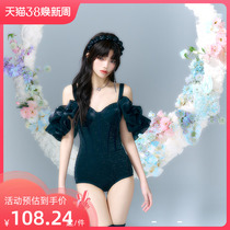 Breezeholiday Connected Swimsuit Woman Bubble Spa Conservative Cover with Slimp Advanced Retro Resort Swimsuit