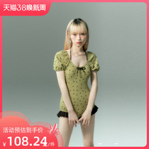 Breezeholiday Connected Swimsuit Woman Spa Reservation Conservative thin thin breast gathering student swimsuit