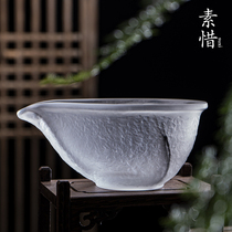 Suxi ink and glass fair cup thickened heat-resistant creative retro style large capacity shell-shaped tea splitter Male cup