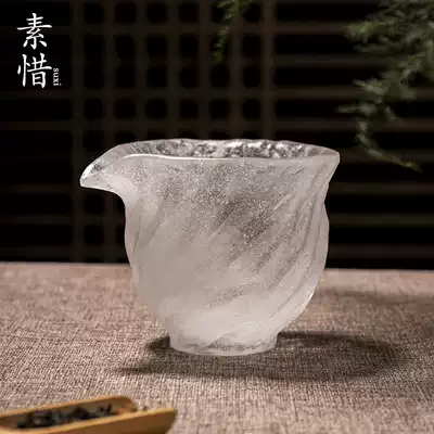 The ancient method of glazed frozen and burned thread Road cup large large-capacity Japanese glass eagle beak tea divider