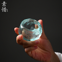 Spicy Tianqing heat-resistant glazed frozen tea cup thickened Master Cup kung fu tea set handmade glass cup