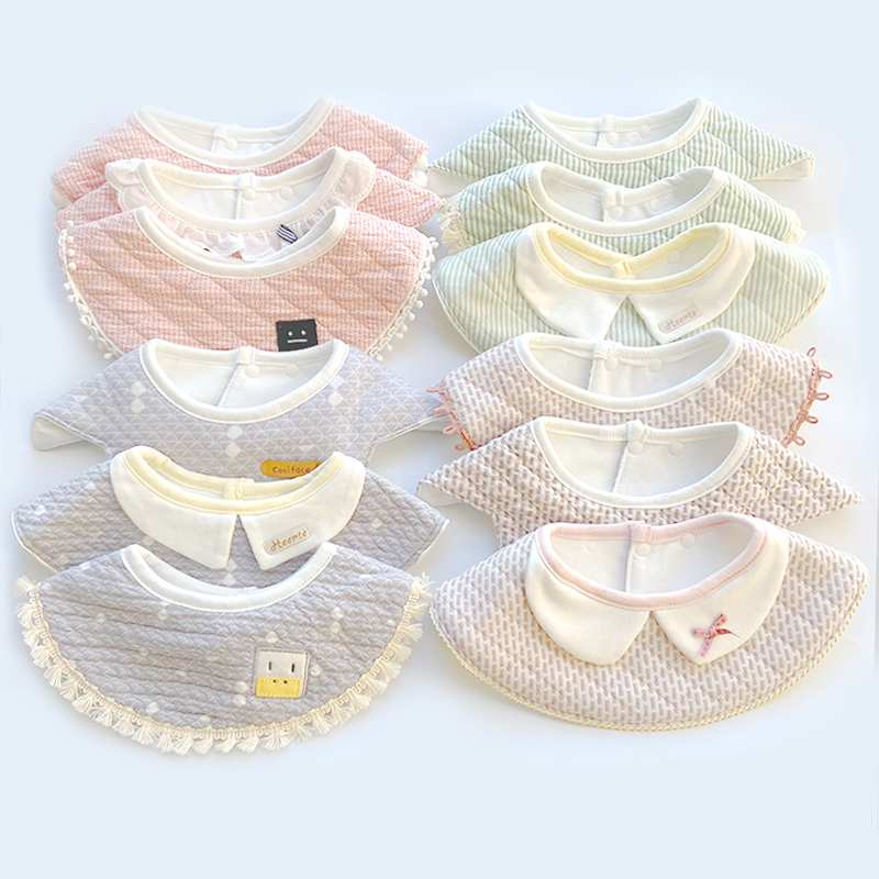 Baby cotton saliva towel waterproof winter bib princess style thick scarf newborn bib baby bib bib