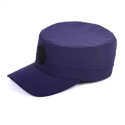 Summer new navy blue quick-drying hat black security training hat emergency rescue flat top hat outdoor sun hat