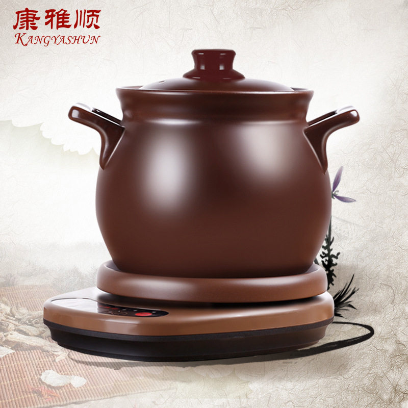 Kangyashun purple sand electric cooker household intelligent automatic cooking porridge pot soup pot purple clay pot torment Chinese medicine electric casserole