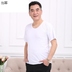 Body 桖 đơn mảnh mỏng một vest nam bông bóng rổ 2020 ngắn tay t-shirt bên ngoài mặc cha trắng. 