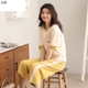 Summer pajamagirl con trai tay áo ngắn 7 bảy điểm quần mỏng bông nhỏ học sinh trung học cơ sở hai bộ quần áo.