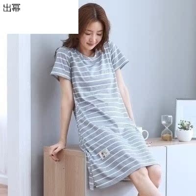 Đơn giản mùa xuân và mùa thu đồ ngủ trăm ngủ váy cô gái tắm jumpsuit mỏng chương trình mẹ và bìa mùa xuân con gái mùa hè chút chất béo.