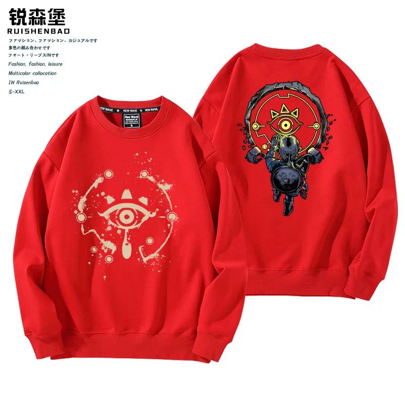 Флисовый свитшот, косплей, для подростков, oversize
