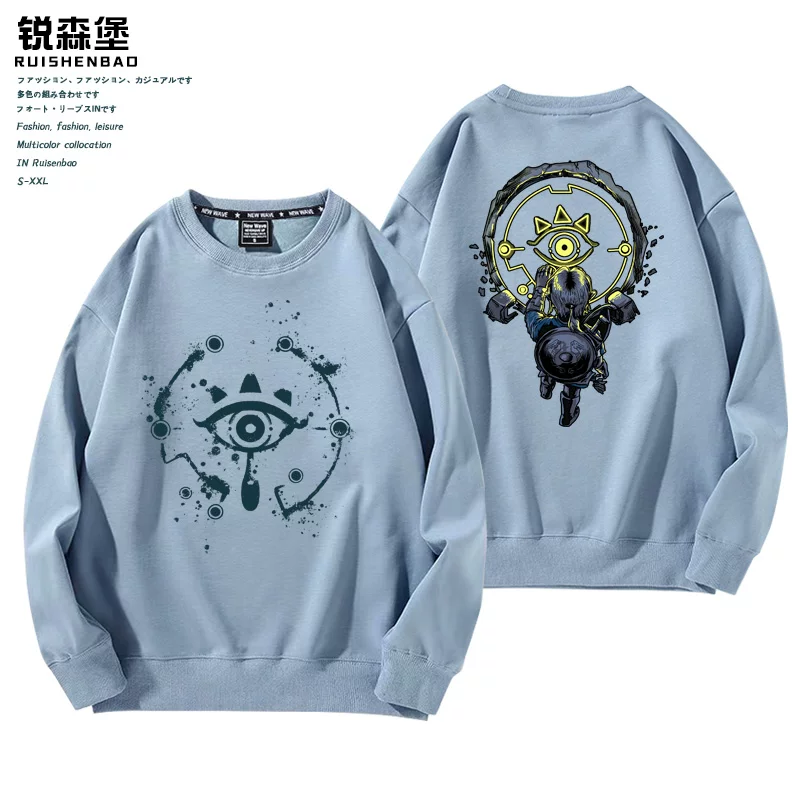Флисовый свитшот, косплей, для подростков, oversize