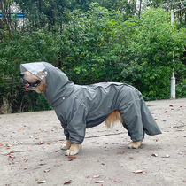 (Homemade by Dog Dad) Summer Lightweight Dog Raincoat Outdoor All-inclusive Waterproof Large Dog Raincoat Golden Retriever Jacket