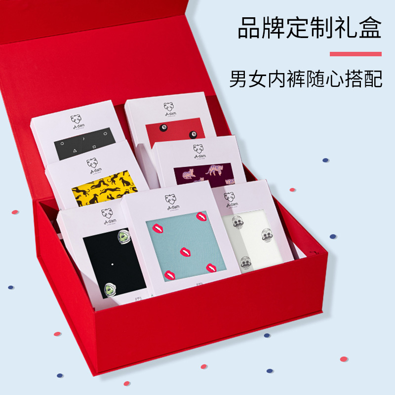 (Weekly pants gift box) adam men's boxers 4 7 strips of women's panties 3 strips of couples underwear with your heart