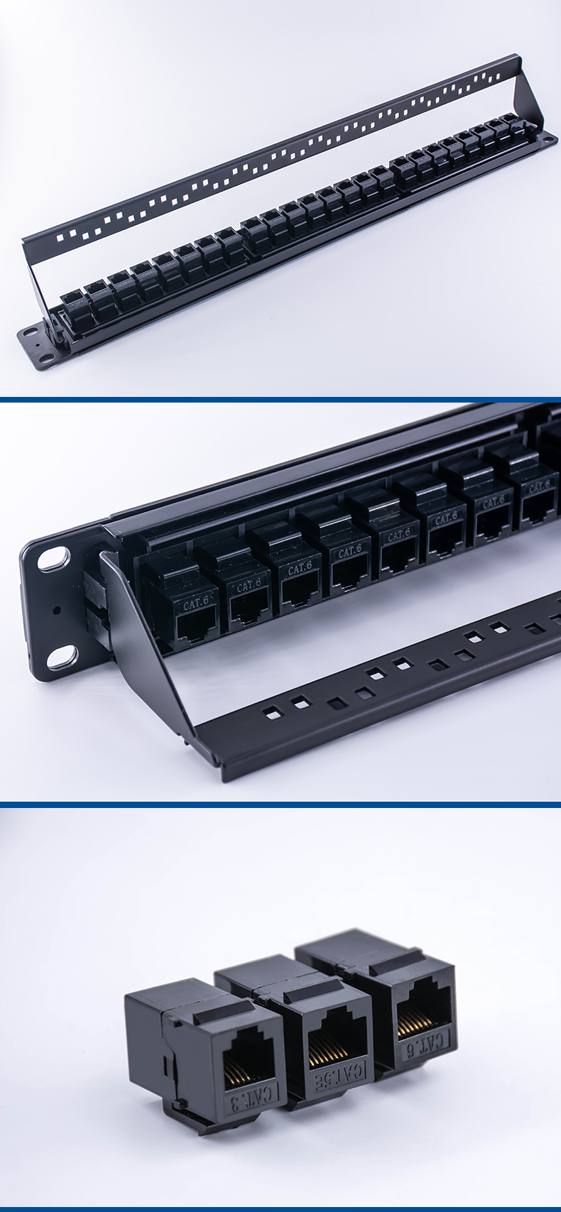 RJ45网络转接头 六类网络模块直通插座
