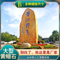 Large yellow wax stone natural garden forest Landscape stone courtyard Large stone village cards Cornerstone Head Natural Scenery Stones