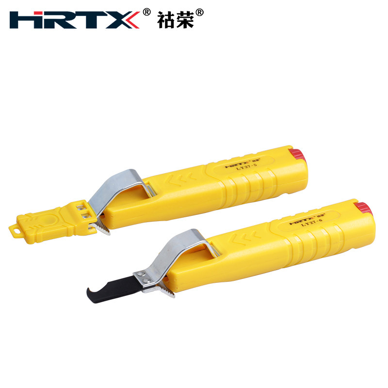 HRTX cable stripper optical cable stripping pliers LY27 5 rotating outer skin cable opening tool loose tube sheath peeling
