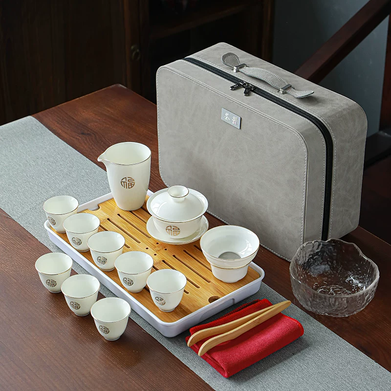 Tea set, ceramic teapot, tea cup, simple and elegant design