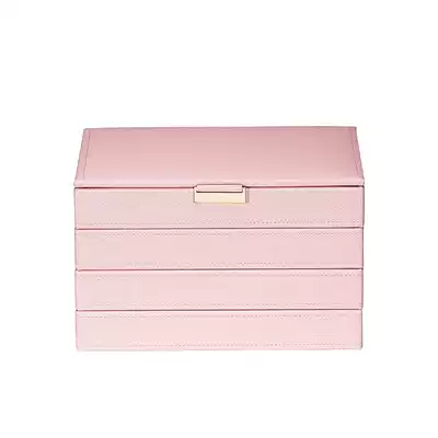 Square collection European-style high-end jewelry storage box earrings earrings jewelry necklace ear needles large capacity creative four-layer