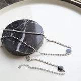 Асимметричная короткая цепь, ретро ожерелье, цепочка до ключиц, серебро 925 пробы, популярно в интернете