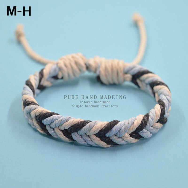 Couple Han Edition Han Edition A pair of girlfriends with handrope weaving duo-Sen jewelry male bracelet tide