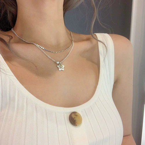 Ожерелье, цепочка до ключиц в стиле хип-хоп, серебро 925 пробы