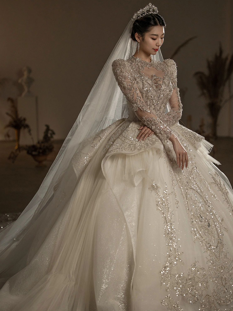 Four -year -old French Wedding Women 2023 New Bridal Heavy Industry Luxury Dragon Tail Long Sleeve Advanced Maintrack Main Main Main Main Tale 2022 Spring and Summer Four -year -old French Wedding Women 2023 New Bridal Heavy Industry Luxury Dragon Tail Long Sleeve Advanced Maintrack Main Main Main Main Tale 2022 Spring and Summer