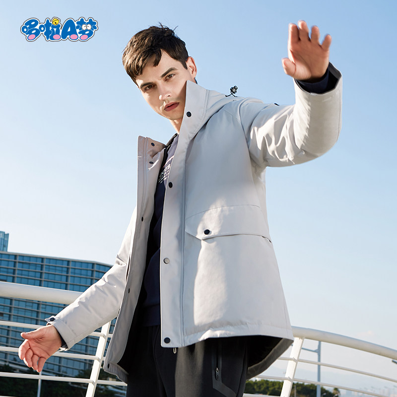 DORAEMON 哆啦A梦 中性款 保暖工装羽绒服 天猫优惠券折后￥159包邮（￥559-400）2色可选