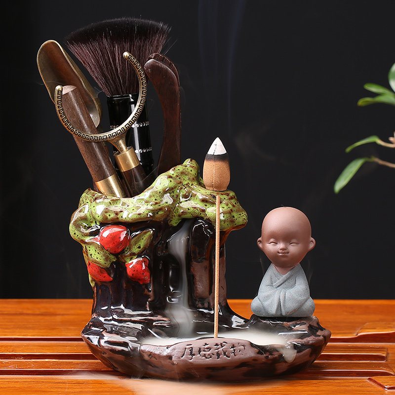 Hidden Tea Edge Purple Sand Tea Set Accessories Tea Favorites Turn Back 6 pieces Pendulum Pieces Zen of a small monk Tea Trail 6