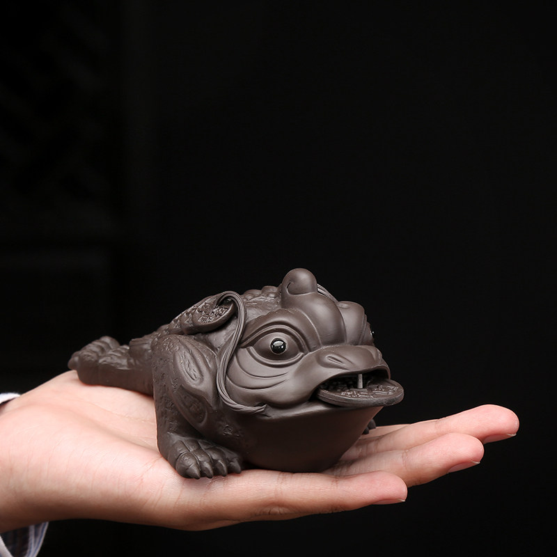 Hidden Tea Edge Purple Sand Golden Toad Tea Spoontable Accessories Tea Table Accessories Tea Table Accessories Tea Table Accessories