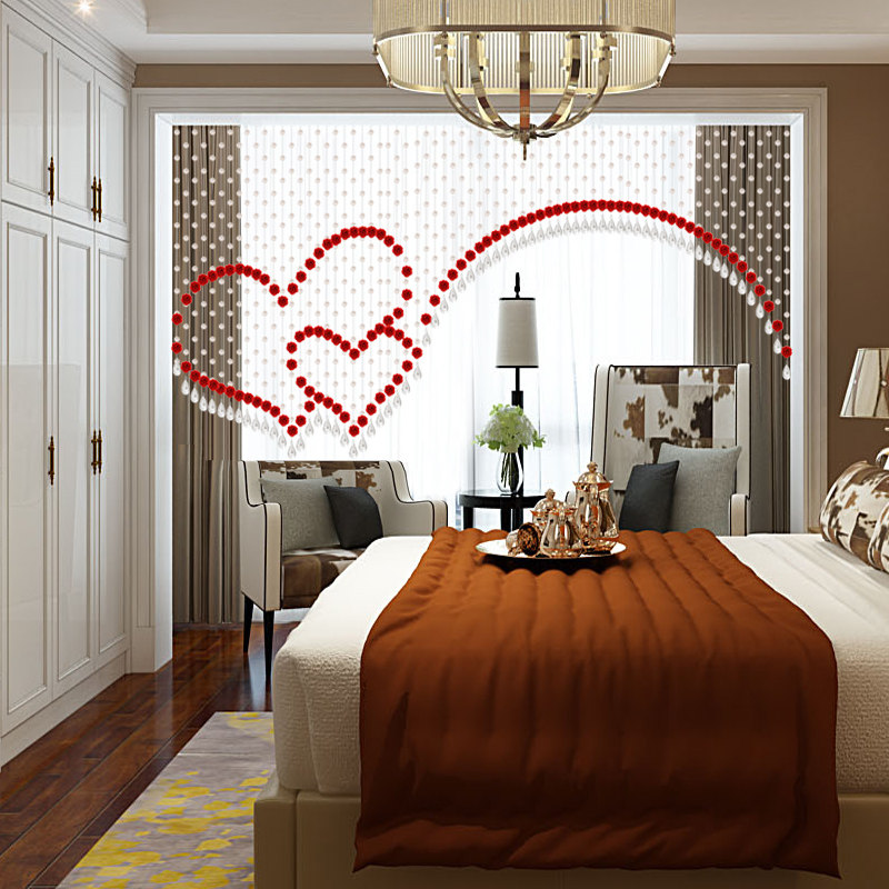 Crystal bead curtain living room dining room decorative curtain partition window bedroom aisle porch home new bead chain free punch