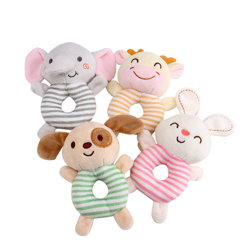 Baby Rocking Ring Toy 0-3-6 Month Appeasement Hand Grip Doll Baby Puzzle Bedside Music Bell Toy 0-3 Year Old Toy