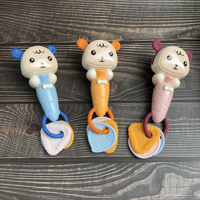 Baby Toy 3-6-12 Months Hand Rocking Bell Newborn Goodenware 1-Year-Old Baby Puzzle Early To Teach Rhythm Music Stick