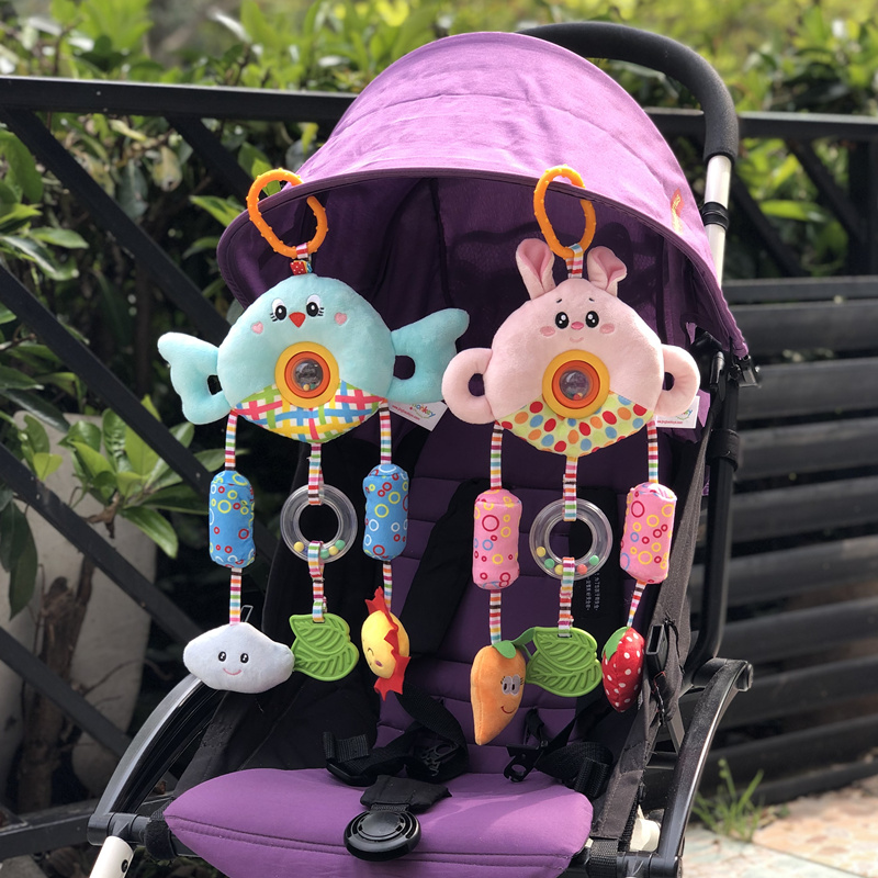 Newborn Baby 0-6-12 Months Push Lathe Pendant Black & White Vision Training Wind Bell Early Education Puzzle Doll Toy