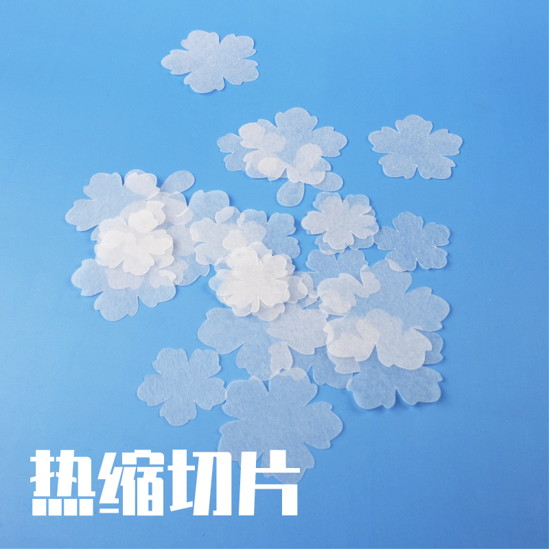 Heat-Shrink Sheet Pre-Sliced 0 2mm Whole Version Translucent Cut-Cut Sheet Composition Handmade DIY Solid Heat-Shrink Sheet Flowers Slices Peach Blossom Bells palate Apple Maple Leaf Daisy Leaf Daisy