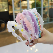 New Super fairy Korean fresh mesh small daisy hair hoop fairy hair band Joker out headband hair accessories female sweet