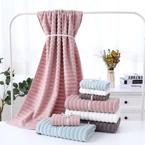 Bath towel cotton adult increase cotton men and women large oversized towel household water absorption quick drying without hair wrap towel