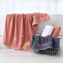 Adult bath towel household cotton absorbent non-hair baby super soft cotton wrap towel large couple ins wind thickened